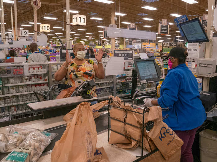 The shoppers were surprised with the free groceries at 44 locations across Atlanta, Kroger told Business Insider.