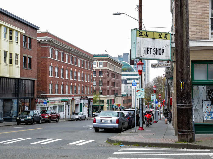 Jade Garden is the only restaurant on its block that