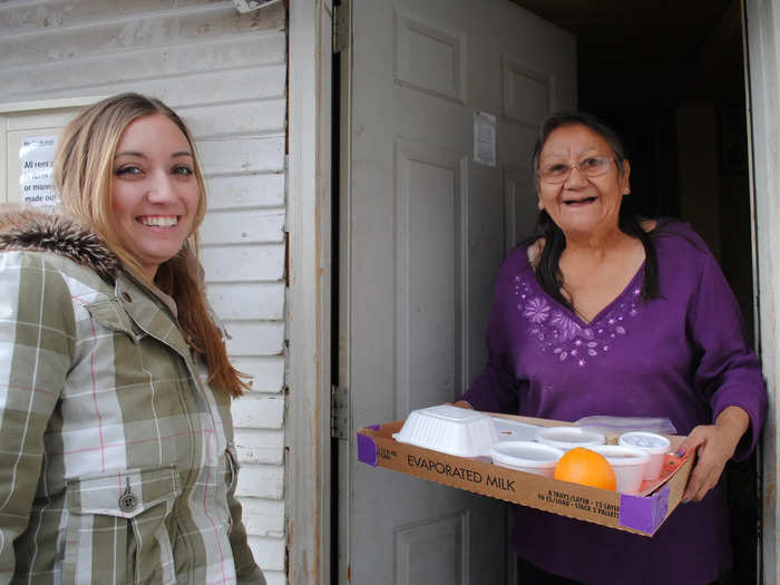 Meals on Wheels continues to deliver meals to individuals at home who are unable to purchase or prepare their own food, especially the elderly who have been told to stay indoors.