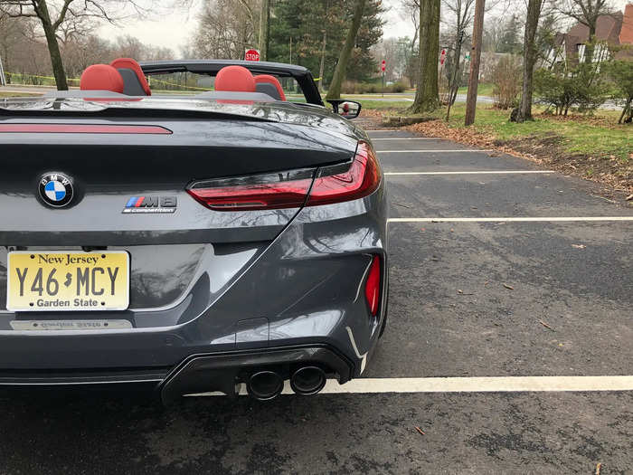 The M8 badging means that the 8-Series has been given the full-on M Sport treatment. Additionally, it