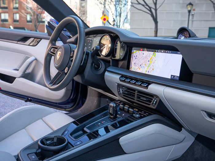 The Porsche infotainment system runs off a central touchscreen.