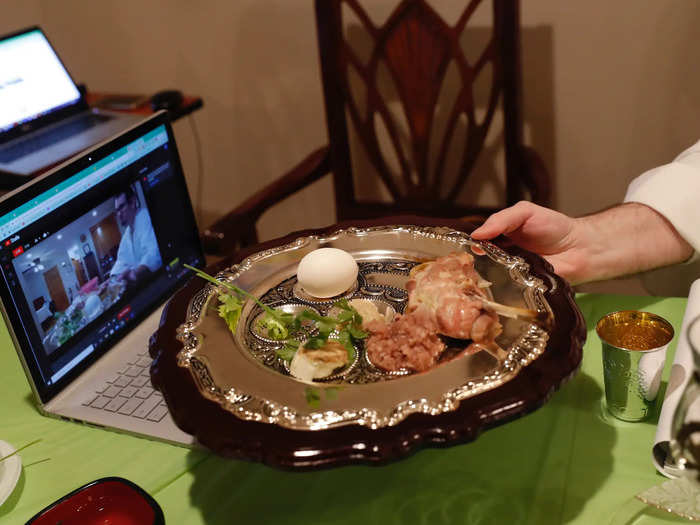 "It was clunky and emotional," David Oliver wrote of his own Seder, celebrated via Zoom webconference.