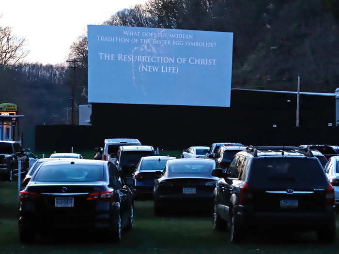 Harvest Baptist Church of Harrison, Pennsylvania took its congregation to a drive-thru, so people wouldn