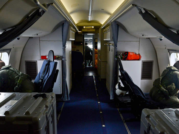 Two large windows are built into the fuselage on each side of the aircraft to allow for manual searching whether it be surveillance or search and rescue efforts.