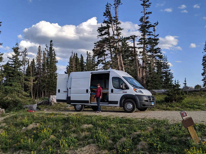 The "Wally" conversion kit for the City Cargo and Tradesman includes insulation panels, a folding table that can be stored against the wall of the van, flooring, and camper boxes with customizable cushion tops.