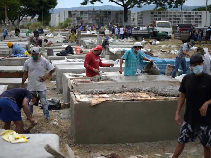 The story in South America is similar: Ecuador is racing to build an emergency cemetery outside Guayaquil, its largest city, as the country runs out of burial plots.