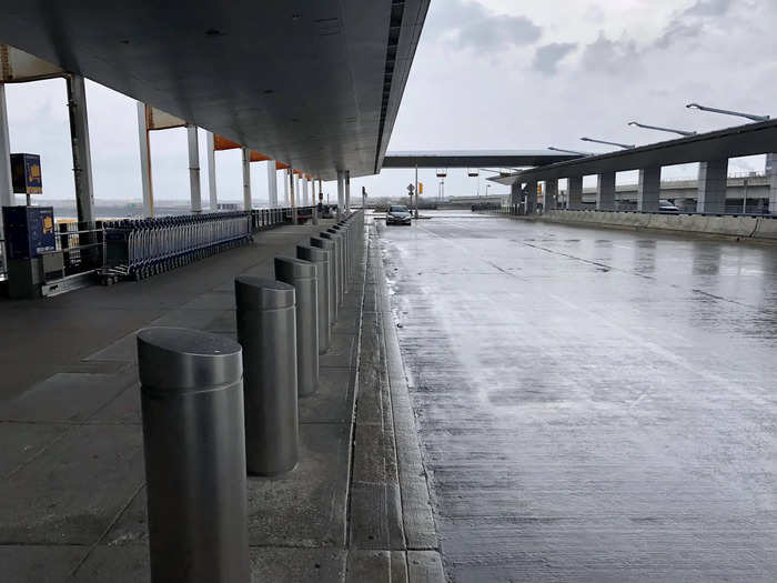 In New York, empty roadways are now a common sight as the few airlines left have moved terminals as part of the airport