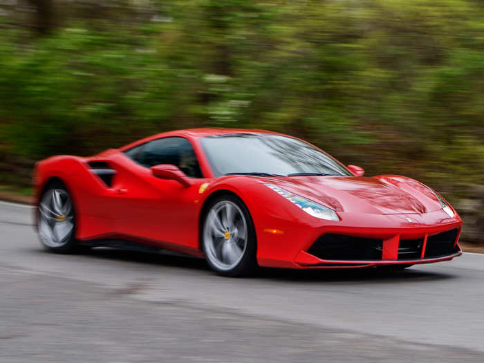 2. The Ferrari 488 GTB rocks a 661-horsepower turbocharged V8. And it cost $360,000 when we tested it several years ago (the 488 nameplate has been replaced by the F8 Tributo).