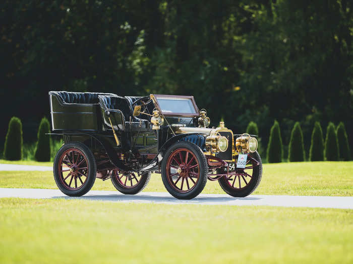 The collection includes numerous stunning, antique automobiles, such as a 1903 Clément 12/16 HP ...