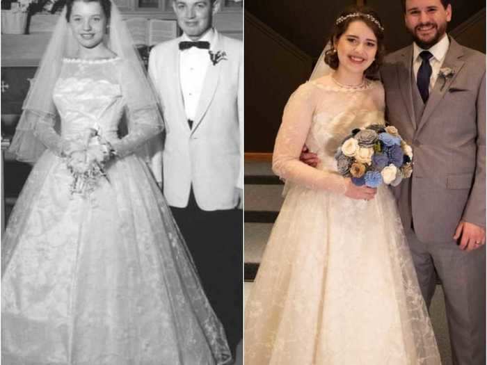 Christina Moffet started her dress search within the family rather than going to a store and ended up falling in love with her grandmother