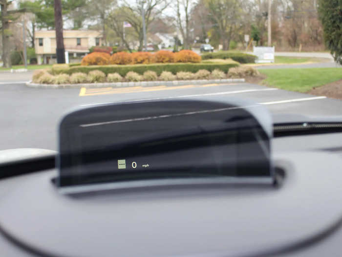 The head-up display is useful, but it took me a week to figure out how to move the information higher.