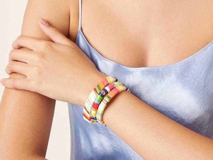 A colorful Roxanne Assoulin bracelet set