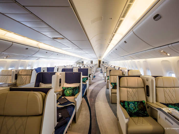 Crystal fitted the 16-row passenger cabin with 88 business class-style seats for its VIP guests.