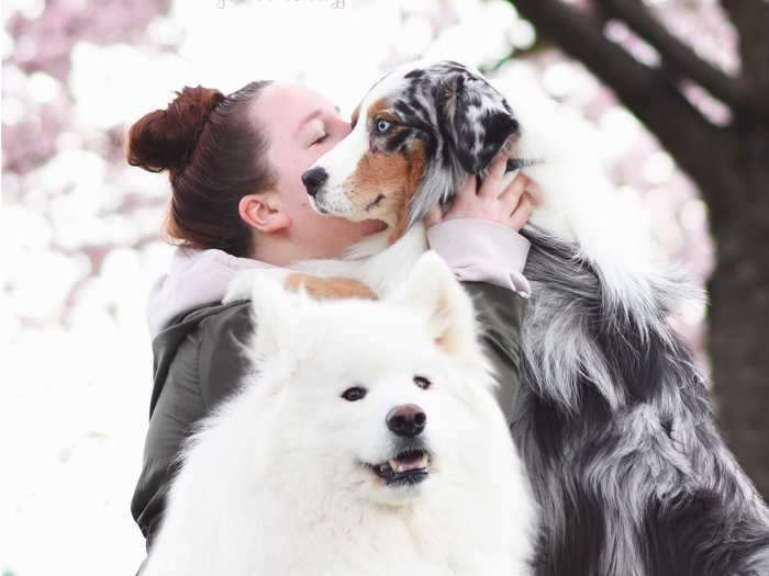 Along with being a dog photographer, Griffin manages a doggie day care.