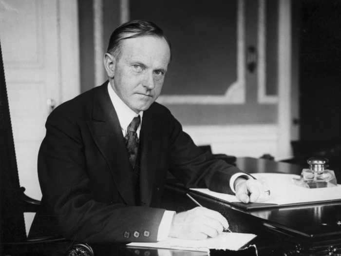 Calvin Coolidge was halfway through his term as US president ...