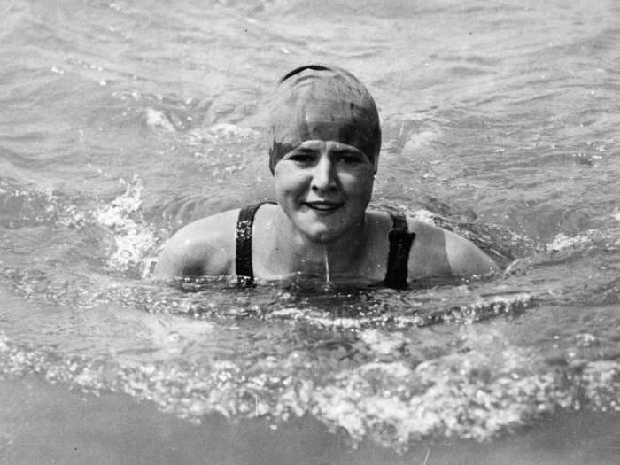 ... and Gertrude "Trudy" Ederle became the first woman to swim the English Channel.