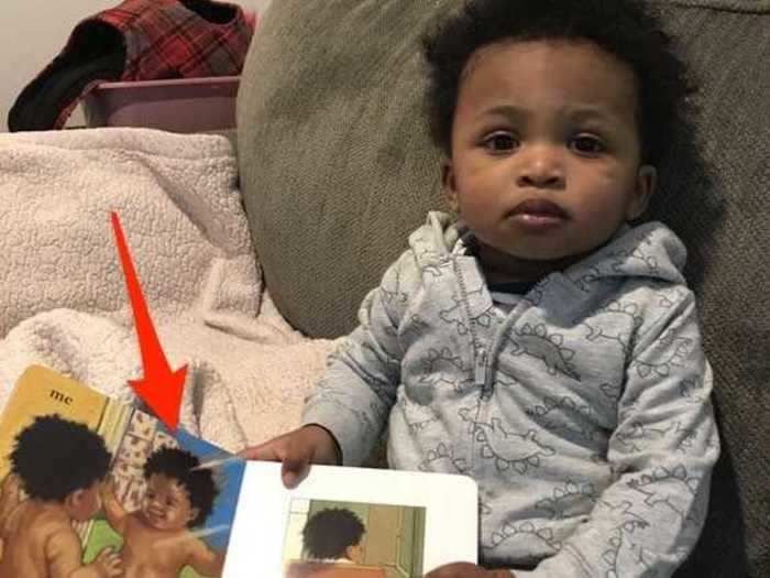 This little boy found his doppelgänger while reading with his mom.