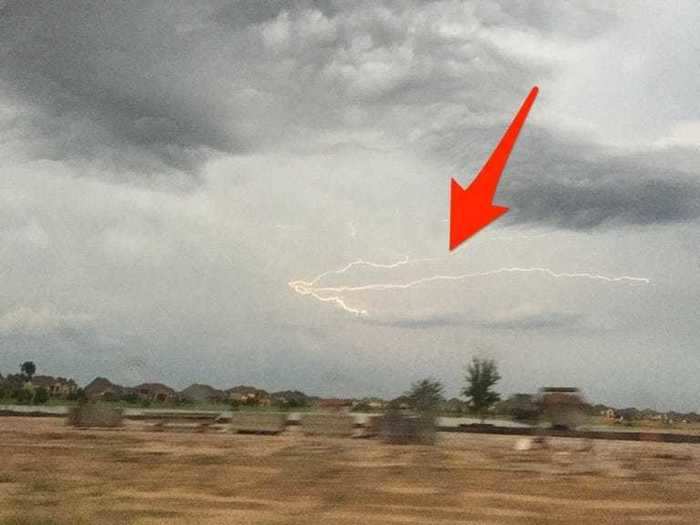 Just in case this driver was lost, this helpful lightning bolt literally pointed an arrow in the right direction.