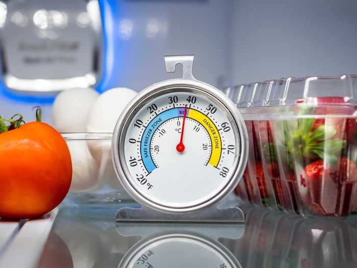 Buy appliance thermometers to keep inside your refrigerator and freezer.