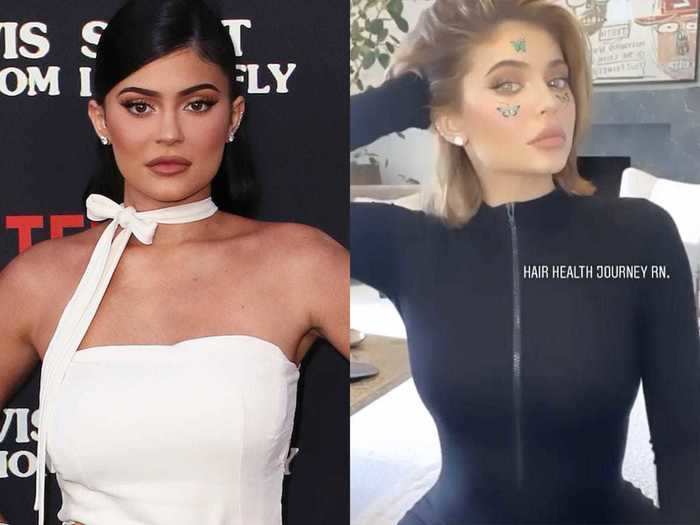 Kylie Jenner is going on a "hair health journey" while social distancing.