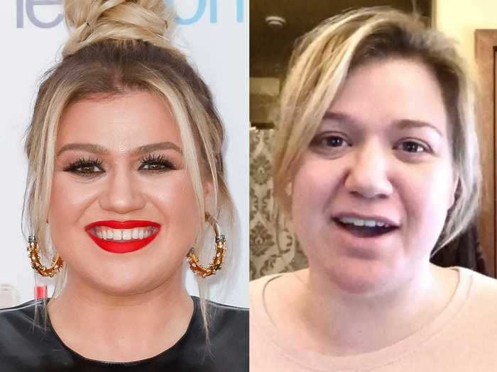 Kelly Clarkson covered a song by the late Kenny Rogers while not wearing makeup.