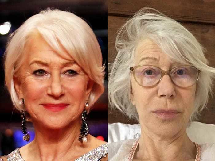 Helen Mirren used a barefaced selfie to raise money for a good cause.