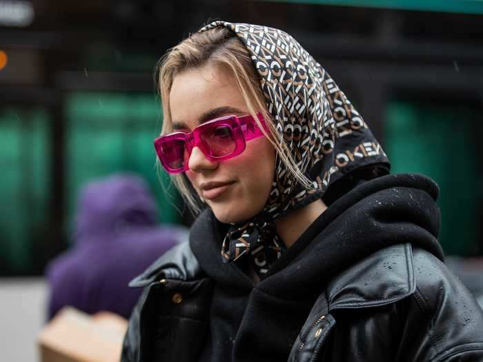 Hair scarves are a great way to get your hair out of your face while working at home.