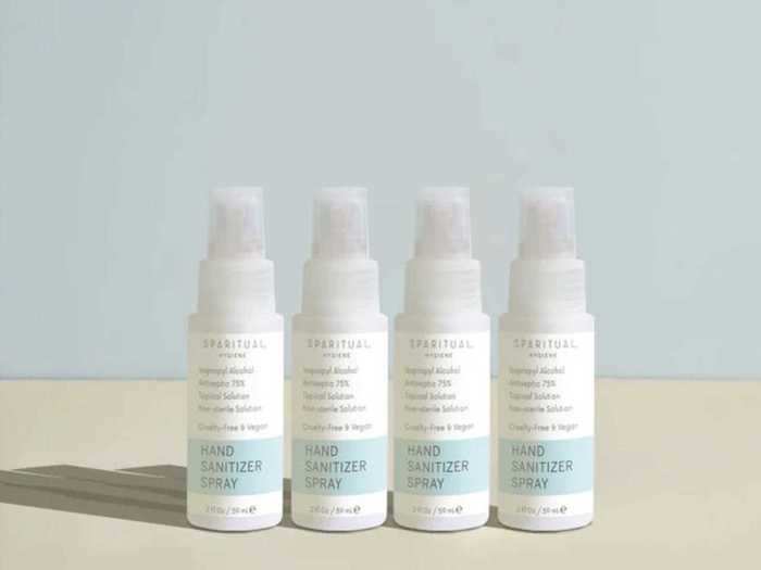 Sustainable beauty brand SpaRitual produced hand sanitizers to distribute to homeless shelters in Los Angeles.