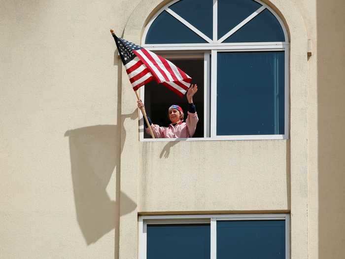 Retirement homes have launched pep rallies for its residents in California, US.