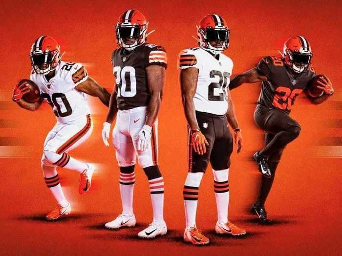 The Cleveland Browns have a new uniform set that has a more traditional look.