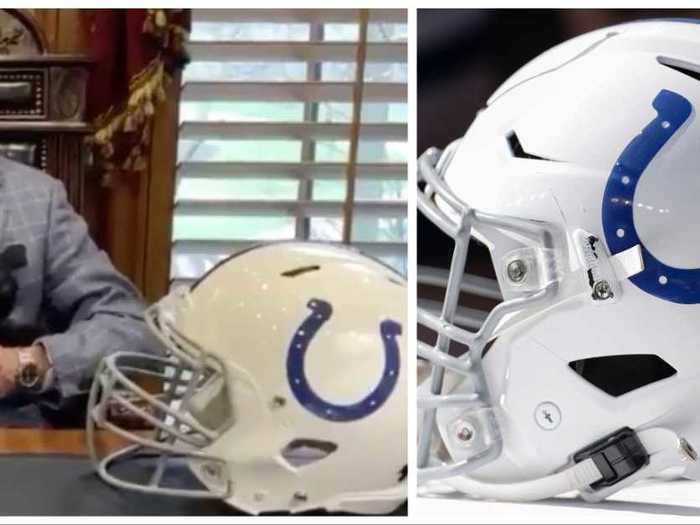 The Colts also tweaked their main logo by making the horseshoe rounder as seen on owner Jim Irsay
