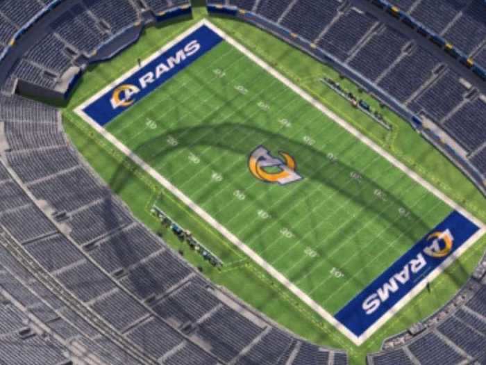 Here is how those logos are expected to look at their new stadium in Los Angeles.