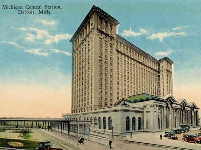 Michigan Central Station opened in 1913 and was the tallest railroad station in the world at the time.