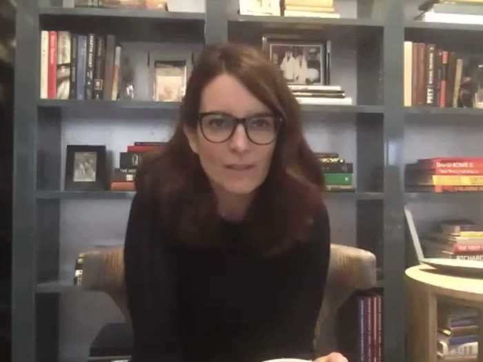 Tina Fey was in her Manhattan apartment when she joined "The Tonight Show."