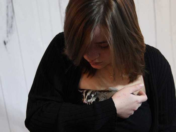 Arianna Preuss has an emotional support sugar glider, and though it can