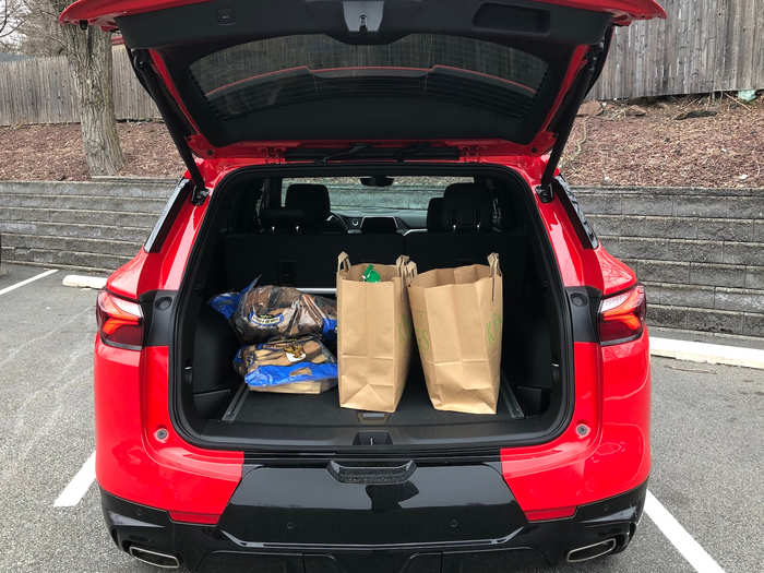 There are 30 cubic feet of cargo space available once you open the gesture-activated handsfree power liftgate. Drop the rear seats and you have a capacious 64 cubic feet.