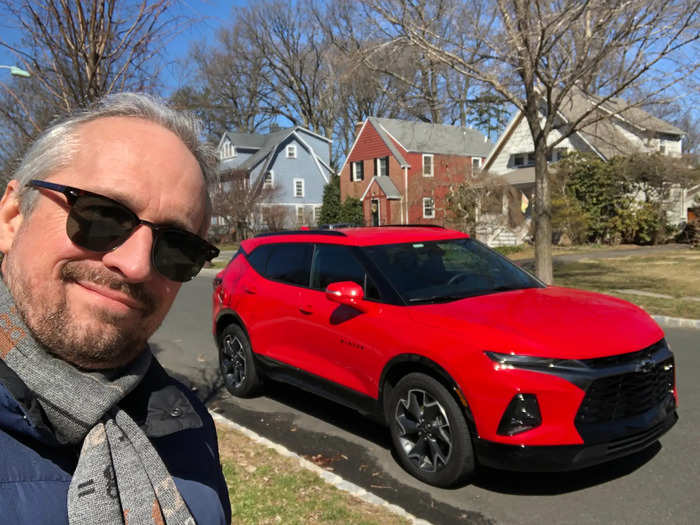 The Chevy Blazer brought back the nameplate with some aggressive styling. My 2019  model-year tester, with a "Red Hot" exterior, came in at just over $48,000.