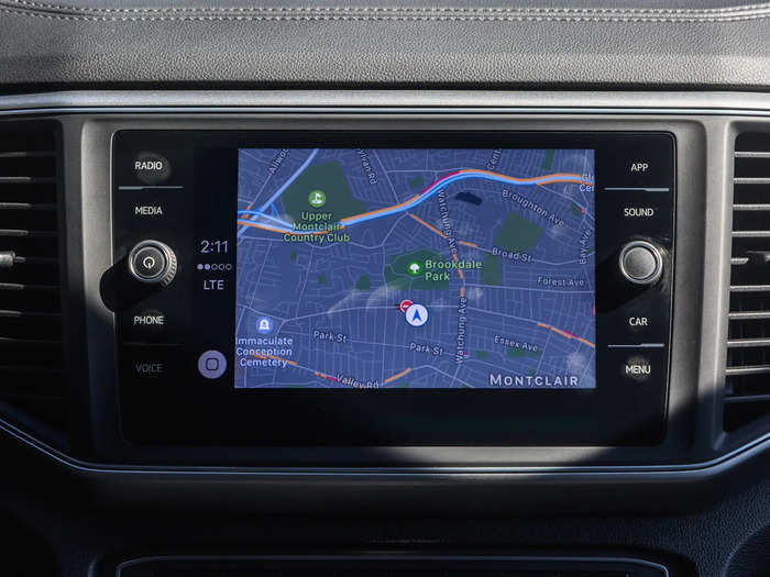 Our Atlas was equipped with an 8-inch touchscreen running VW