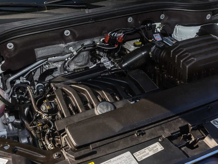 Under the hood, the Atlas is available with two engine options. Base models come with a 235 horsepower version of VW