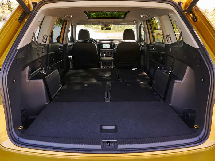 With the third row folded away, the Atlas has a stout 55.5 cubic feet of cargo room, as seen here in this manufacturer