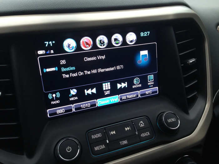 The infotainment system is operated with this 8-inch center touch screen and via controls on the steering wheel, as well as through voice commands. Apple CarPlay and Android Auto are available. Combined with OnStar, 4G LTE, and excellent ease-of-use, I think GM