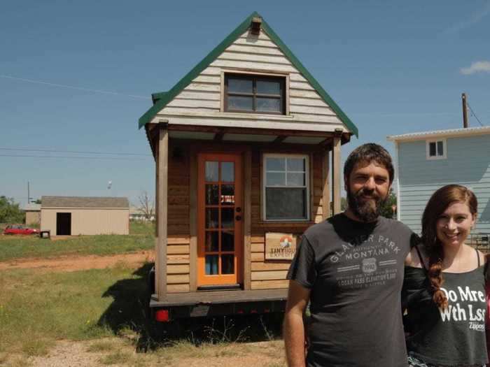 Alexis Stephens and Christian Parsons are living in a 130-square-foot tiny house while on lockdown, and they also had to come up with creative ways to store their food.