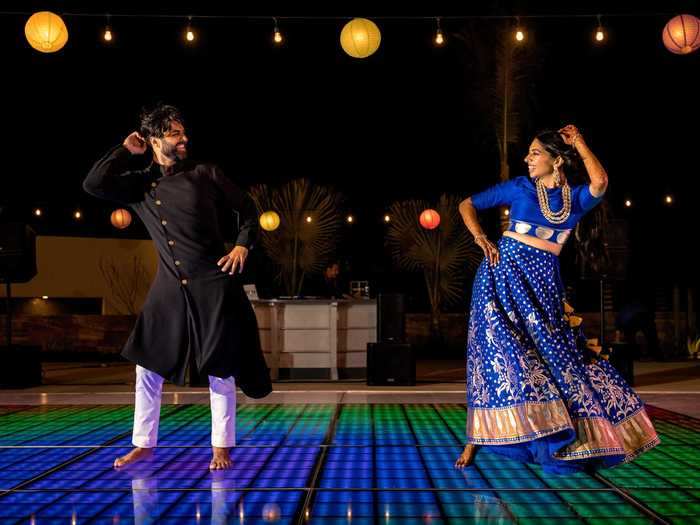 That night, the couple had a Sangeet, which is a traditional dance party to celebrate the coming marriage.