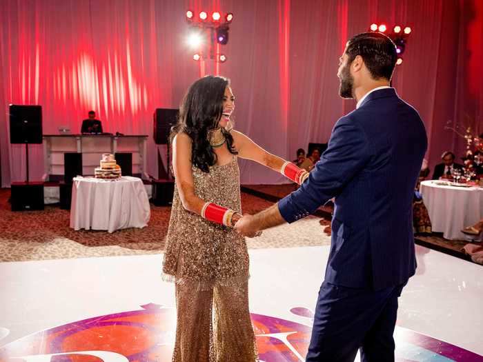 After the ceremony, Reema and Nikhil changed for their reception.