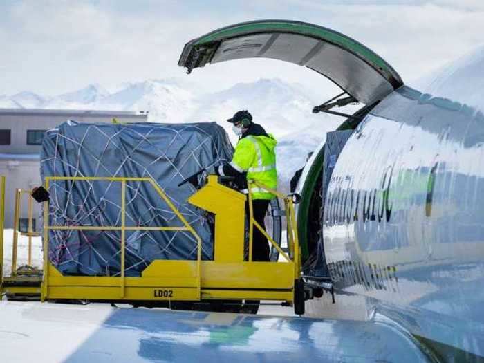 After the Italy missions, the DC-8 was tasked with flying a supply mission to Alaska and delivered supplies including hospital beds and personal protective equipment at the behest of the state