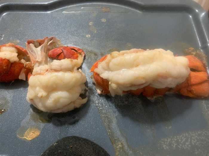 Broiled in-shell lobster tails