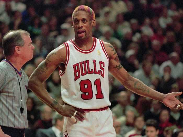 Dennis Rodman was in his third season with the Bulls. A tenacious rebounder and defender, Rodman had become nearly as big of an off-court celebrity as Jordan thanks to his outsized personality.