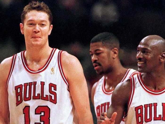 Luc Longley was the starting center for the Bulls. He averaged 11 points and 6 rebounds per game.