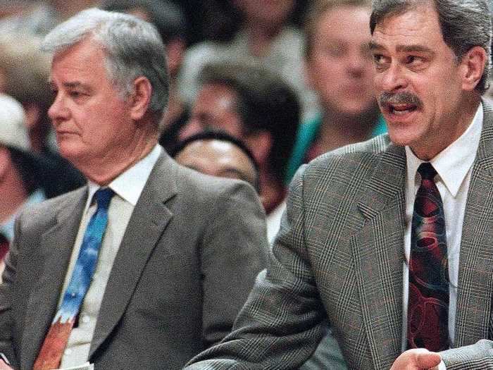 Legendary coach Tex Winter, who many credit for designing the triangle offense, was in his 13th year as an assistant coach with the Bulls.