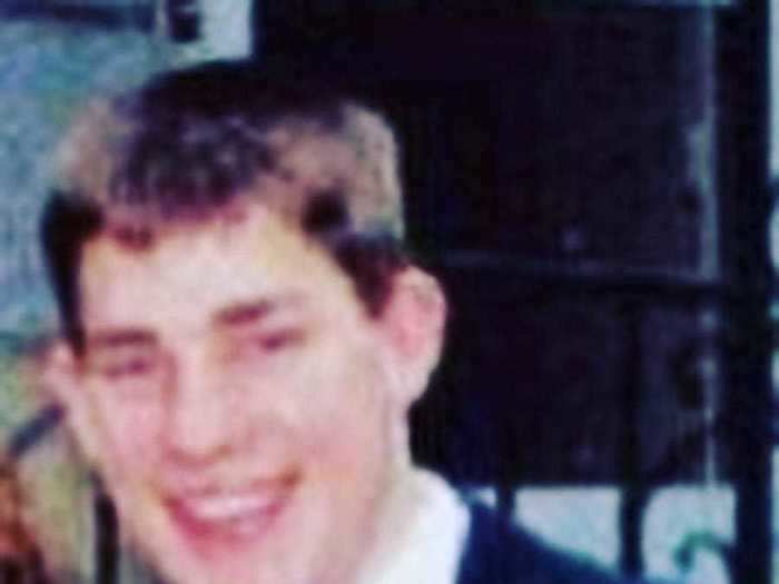 John Krasinski looked dapper at his prom in a printed tie.